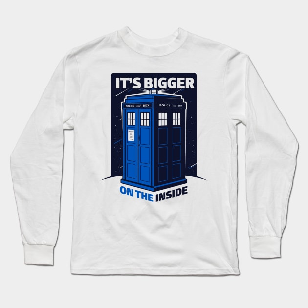 Blue Box Long Sleeve T-Shirt by dracoimagem